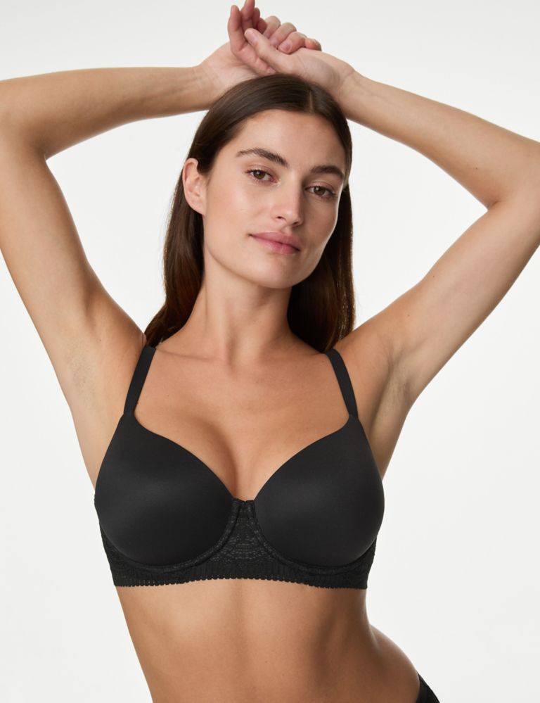 Buy Marks & Spencer Sumptuously Soft FC Lace Trim T Shirt Bra In