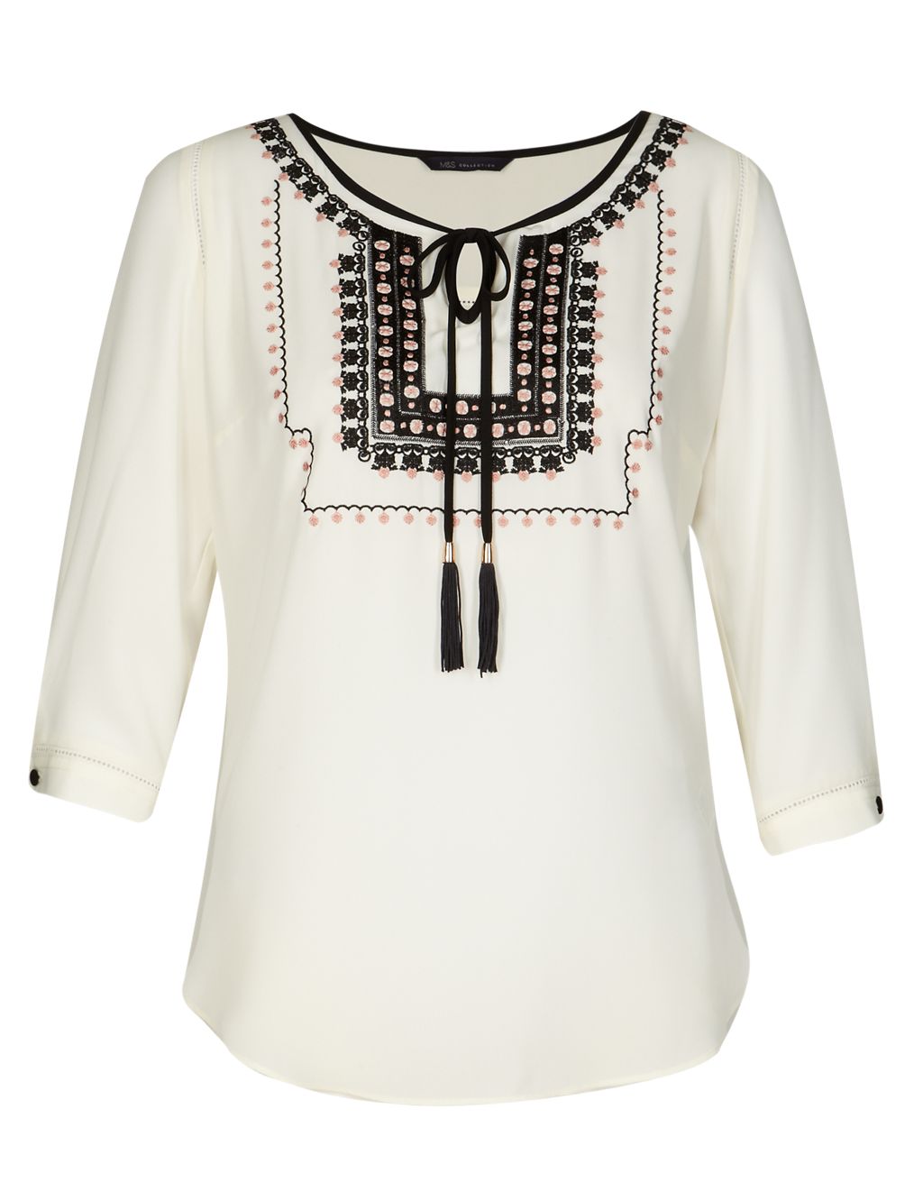 Boho Embroidered Blouse 1 of 6