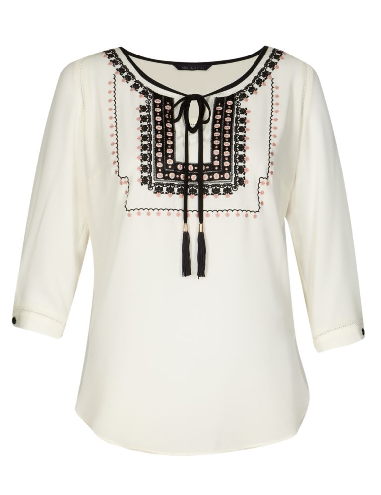 Boho Embroidered Blouse 3 of 6