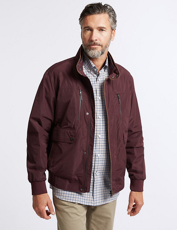 M&S BLUE HARBOUR Bomber Jacket with Stormwear Technology