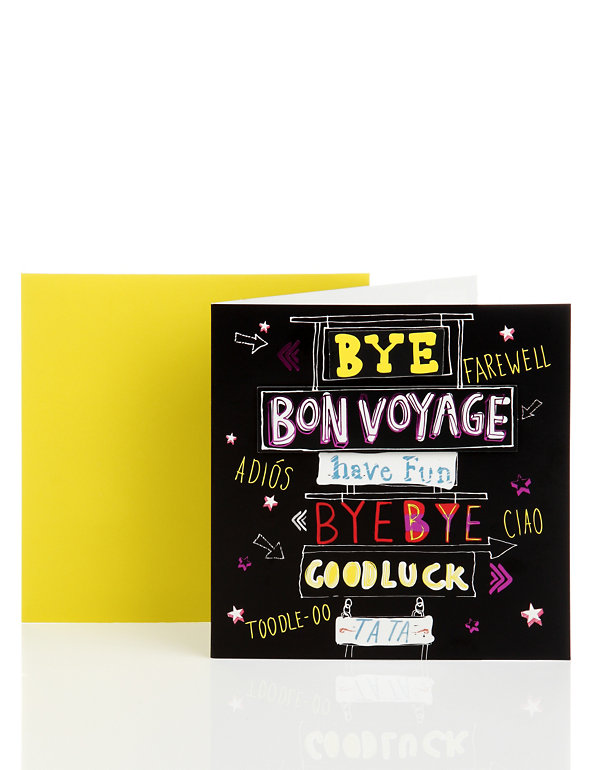 Bon Voyage Greetings Card Image 1 of 2