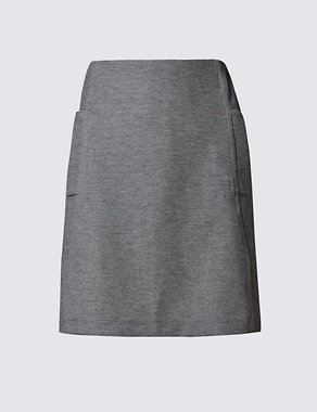 Bonded A-Line Mini Skirt Image 2 of 3