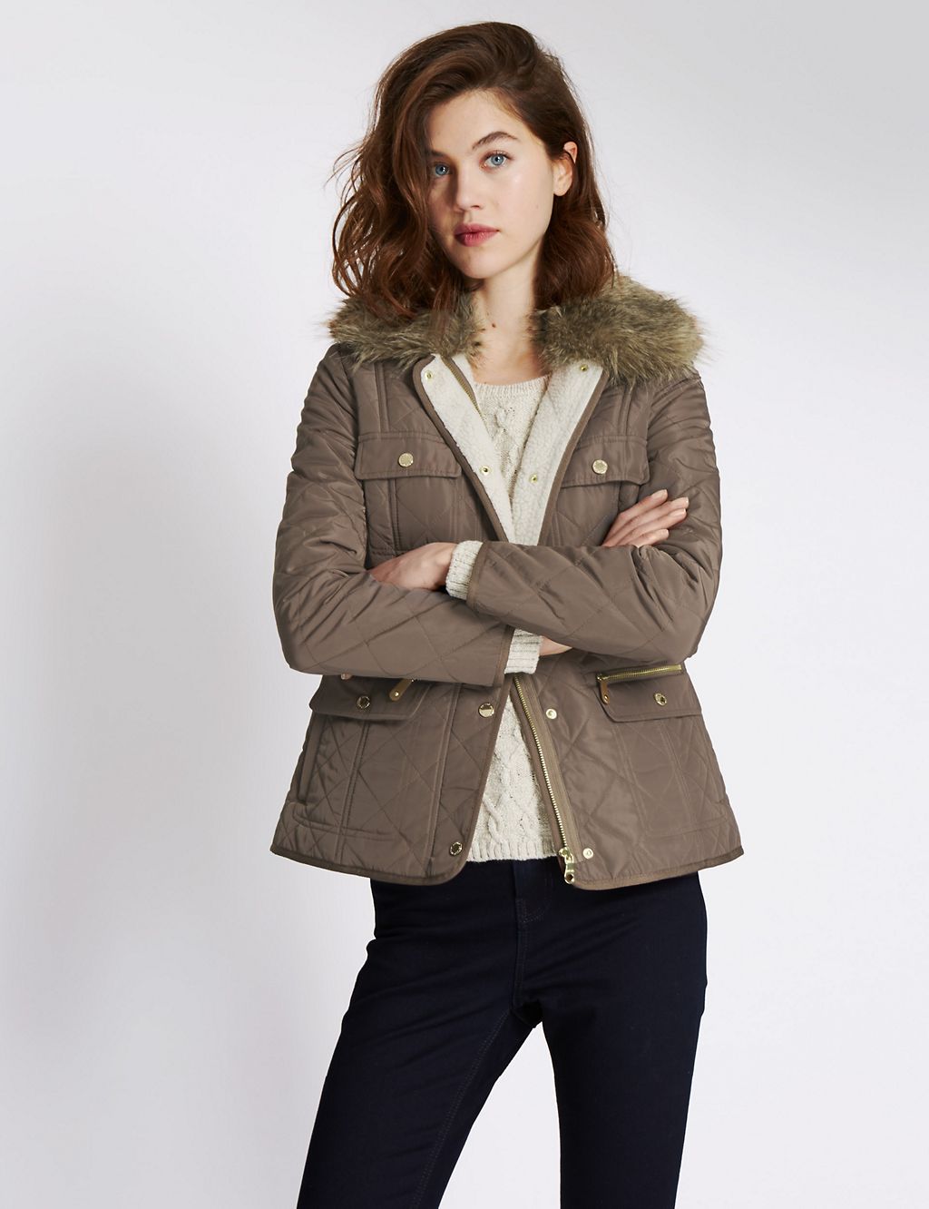 Bonded Borg Quilted Jacket with Stormwear™ 3 of 6