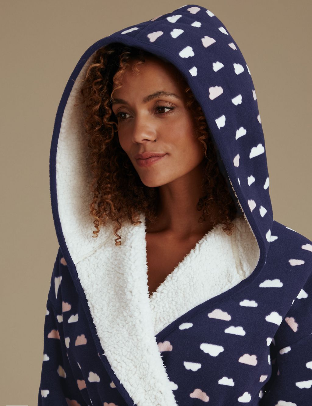 Bonded Cloud Print Dressing Gown 7 of 7