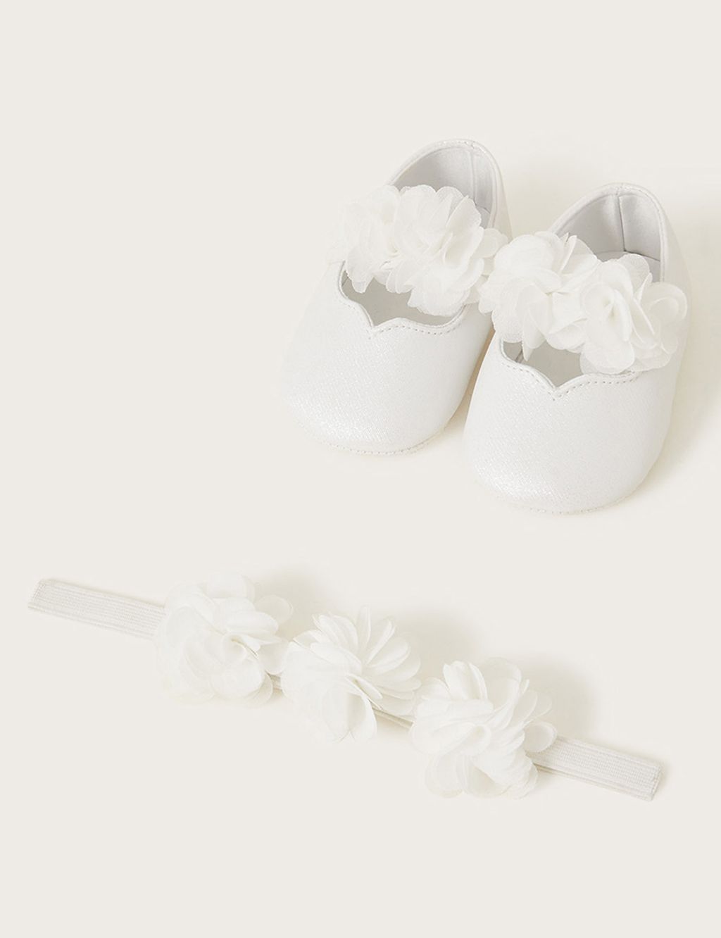 Booties and Headband Corsage Set (0-18 Mths) 2 of 2
