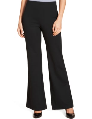 Women's Comfortable Stretchable Casual Trousers/ Bootcut Trousers - Black