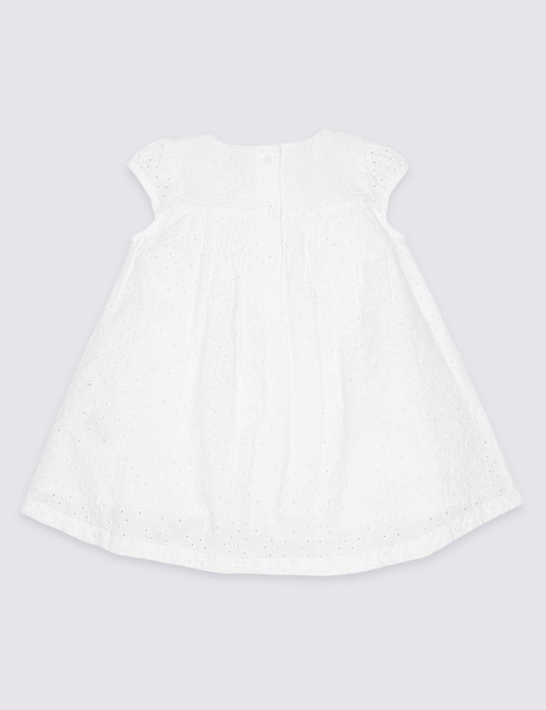 Bordered Pure Cotton Baby Dress 2 of 5