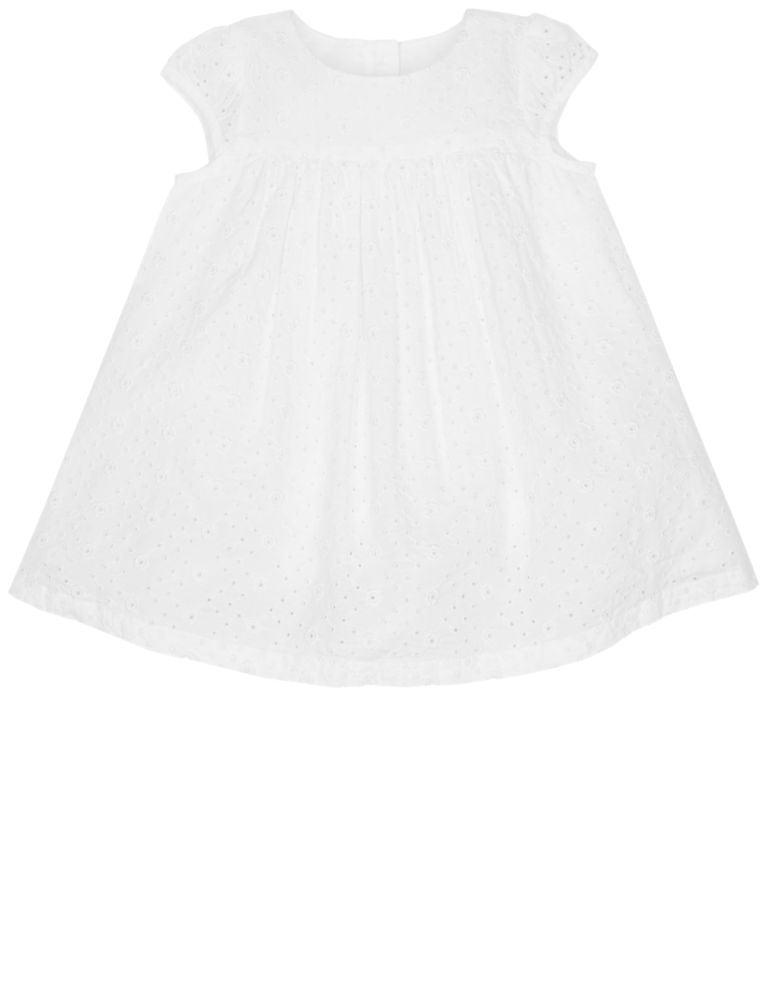 Bordered Pure Cotton Baby Dress 4 of 5