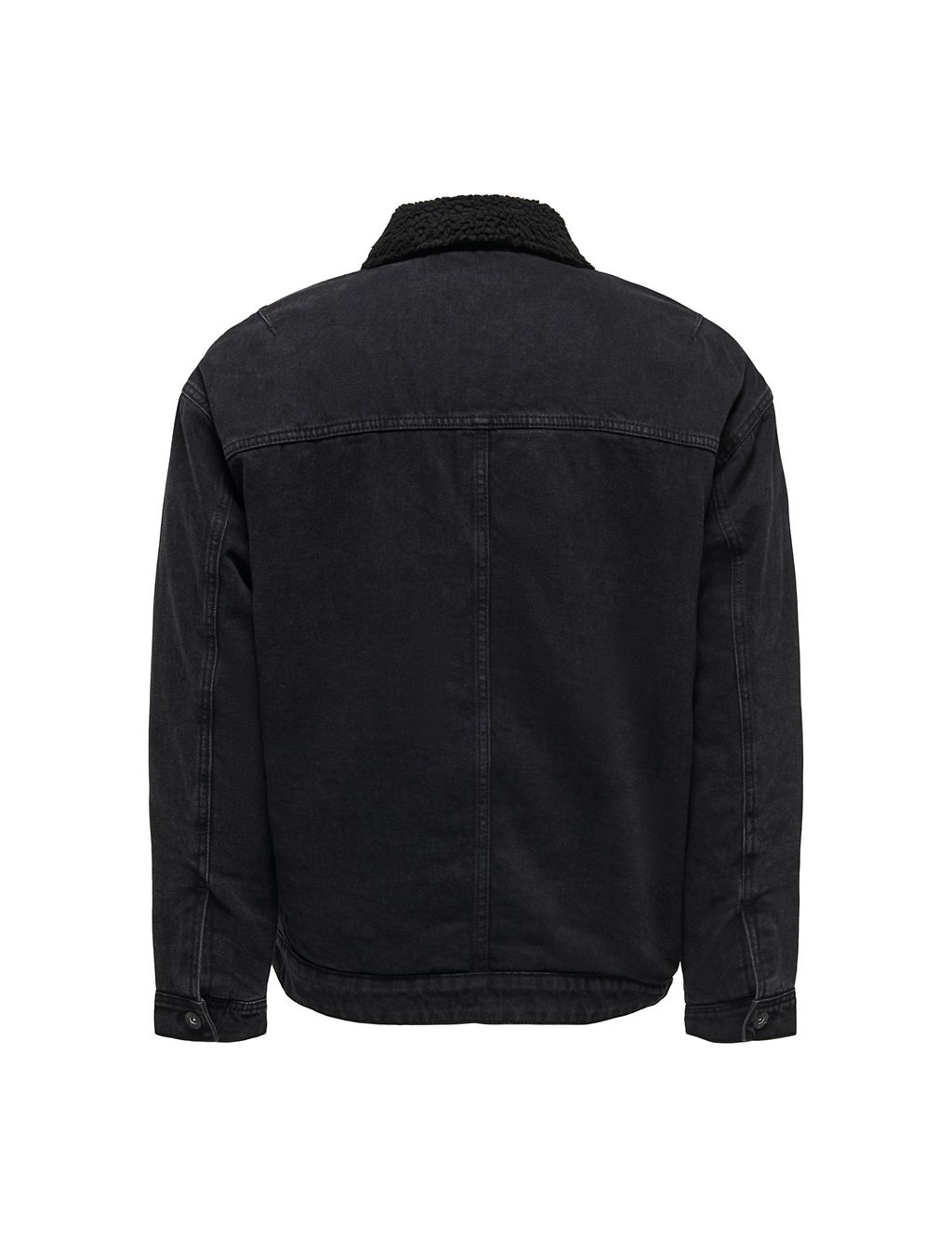 Borg Collar Denim Jacket | ONLY & SONS | M&S