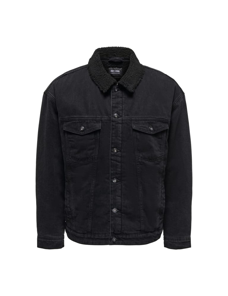 Borg Collar Denim Jacket | ONLY & SONS | M&S