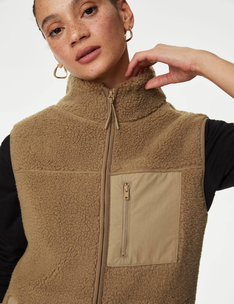 M&s ladies fleece gilet sale