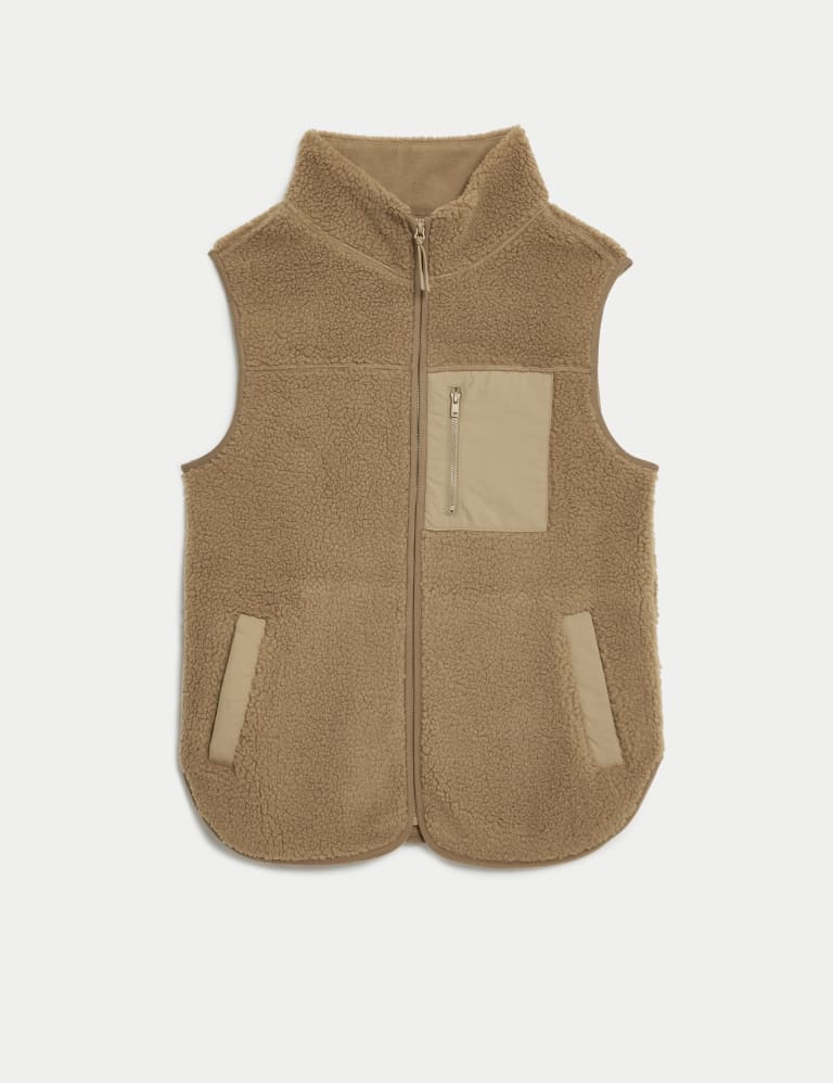 Borg Funnel Neck Gilet