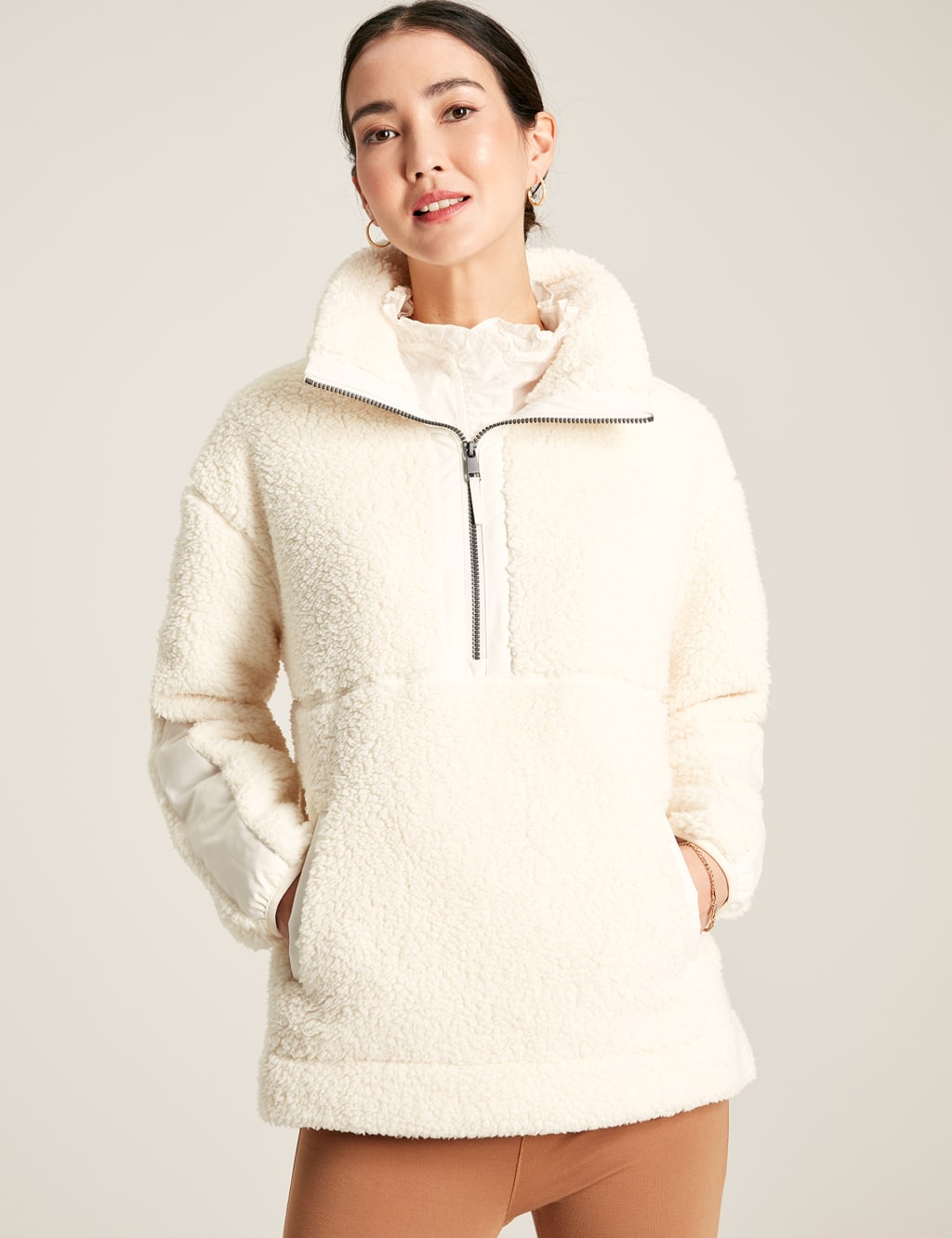 Borg Funnel Neck Half Zip Sweatshirt Joules M S