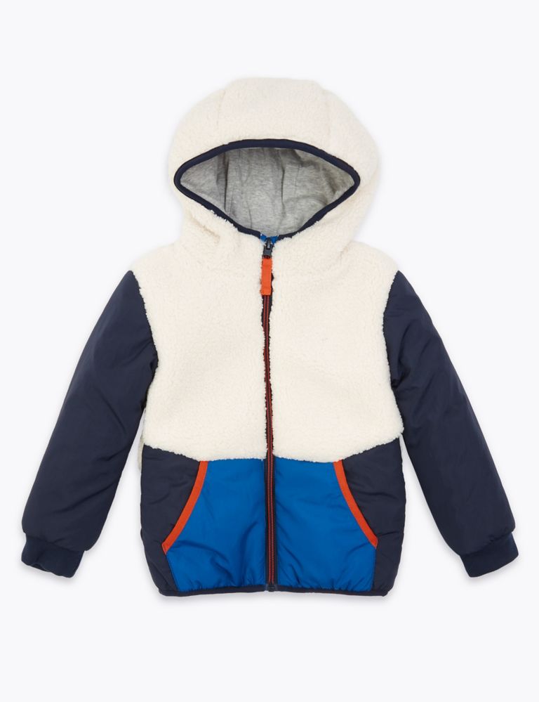Borg Hooded Coat (3 Months - 7 Years) 2 of 5