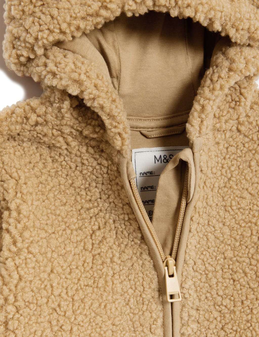 Borg Hooded Jacket 0 3 Yrs M S Collection M S