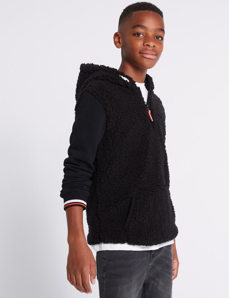 Borg Hooded Top (3-16 Years) 1 of 5