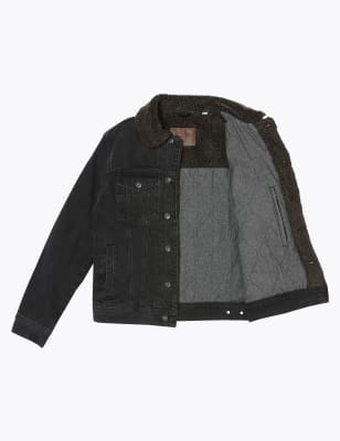 black denim jacket borg lined