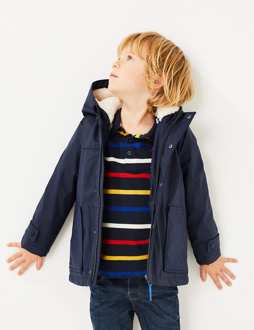 Borg Lined Fisherman Coat (3 Months - 7 Years) 3 of 5
