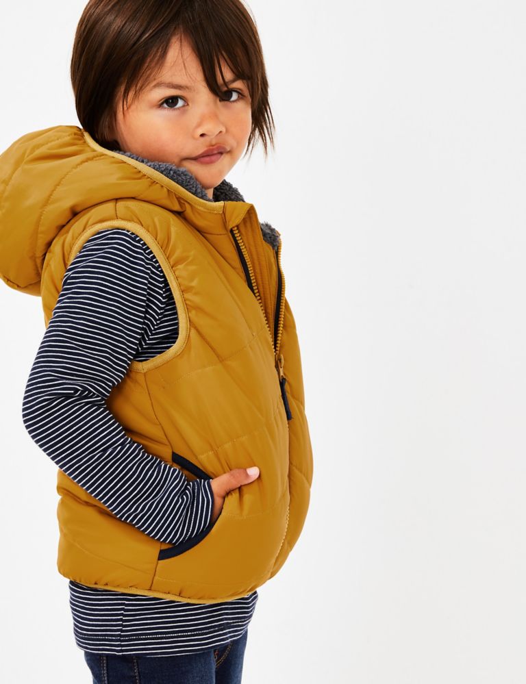 Borg Lined Hooded Gilet (3 Months - 7 Years) 4 of 6