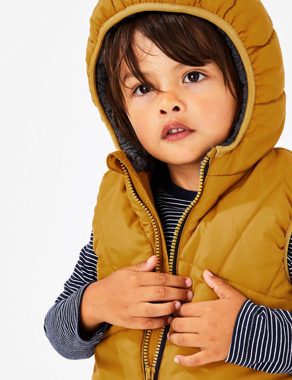 Borg Lined Hooded Gilet (3 Months - 7 Years) 5 of 6