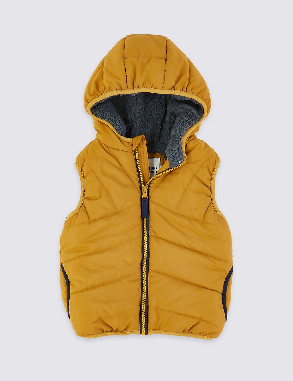 Borg Lined Hooded Gilet (3 Months - 7 Years) 1 of 6