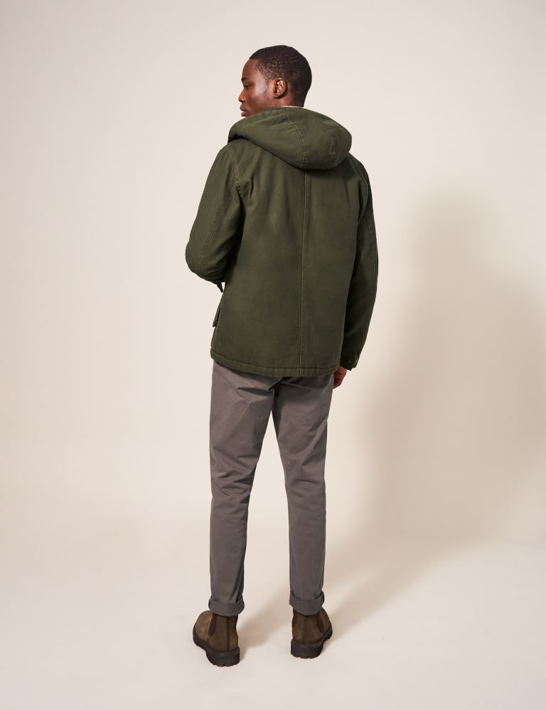 Borg Lined Hooded Padded Jacket White Stuff M S