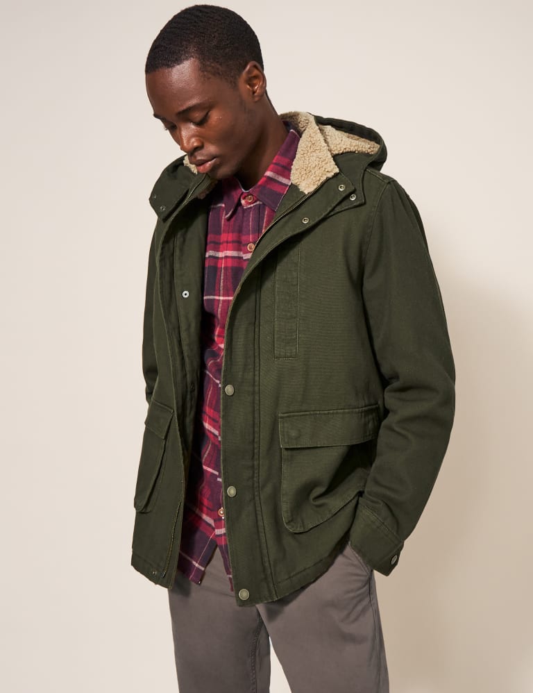 Hooded lined jacket discount