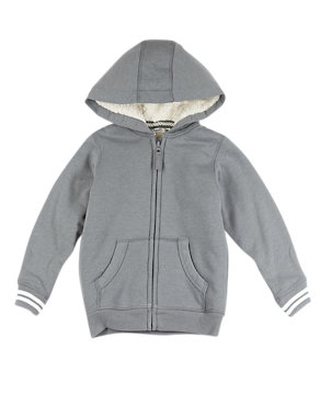 Borg Lined Hooded Sweat Top (1-7 Years) Image 2 of 3