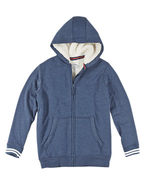 Borg Lined Hooded Sweat Top (5-14 Years) Image 2 of 4