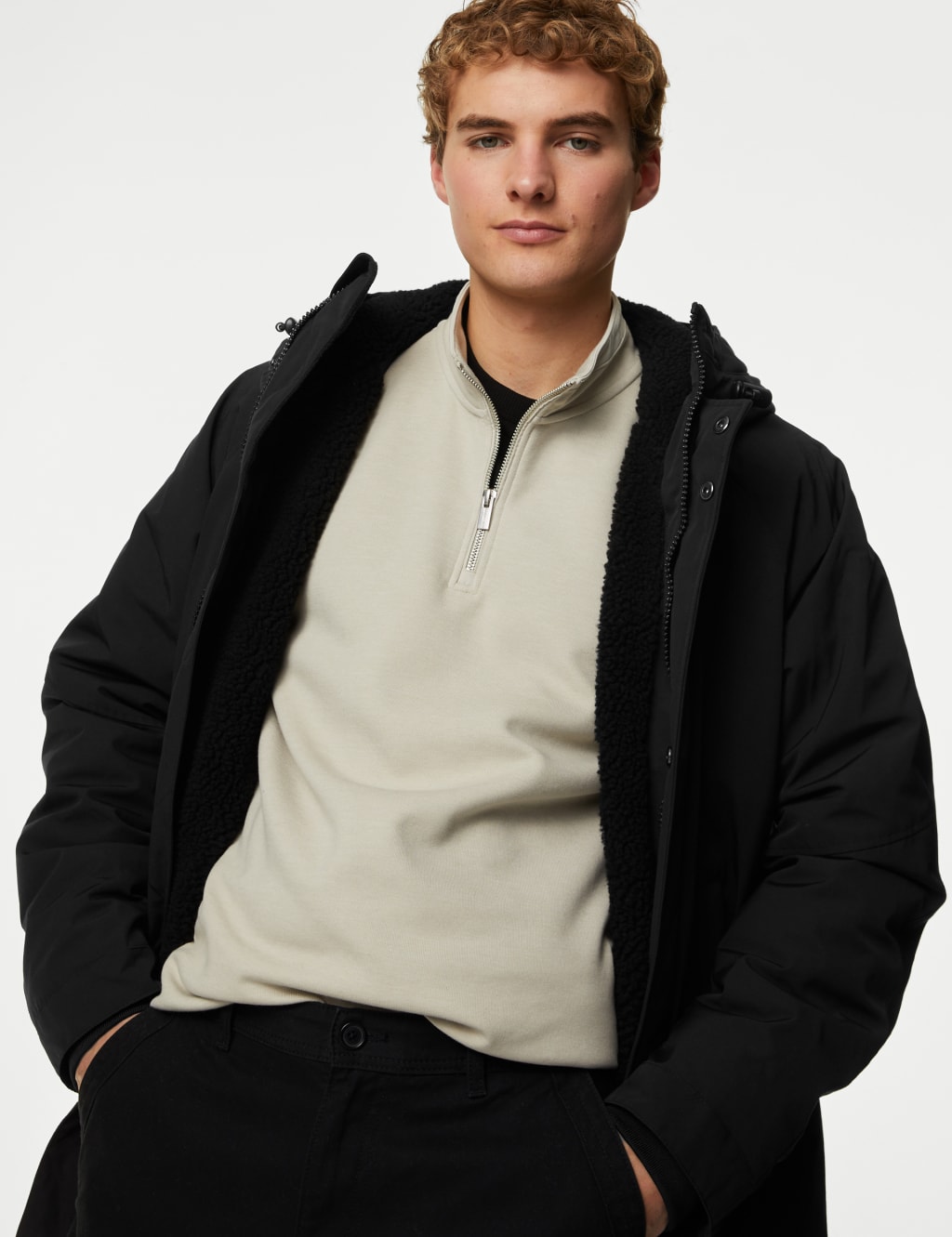 Mens parka coats marks and spencer on sale
