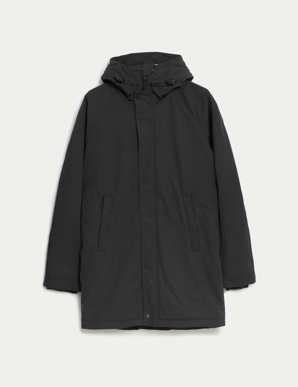borg lined parka jacket with stormwear
