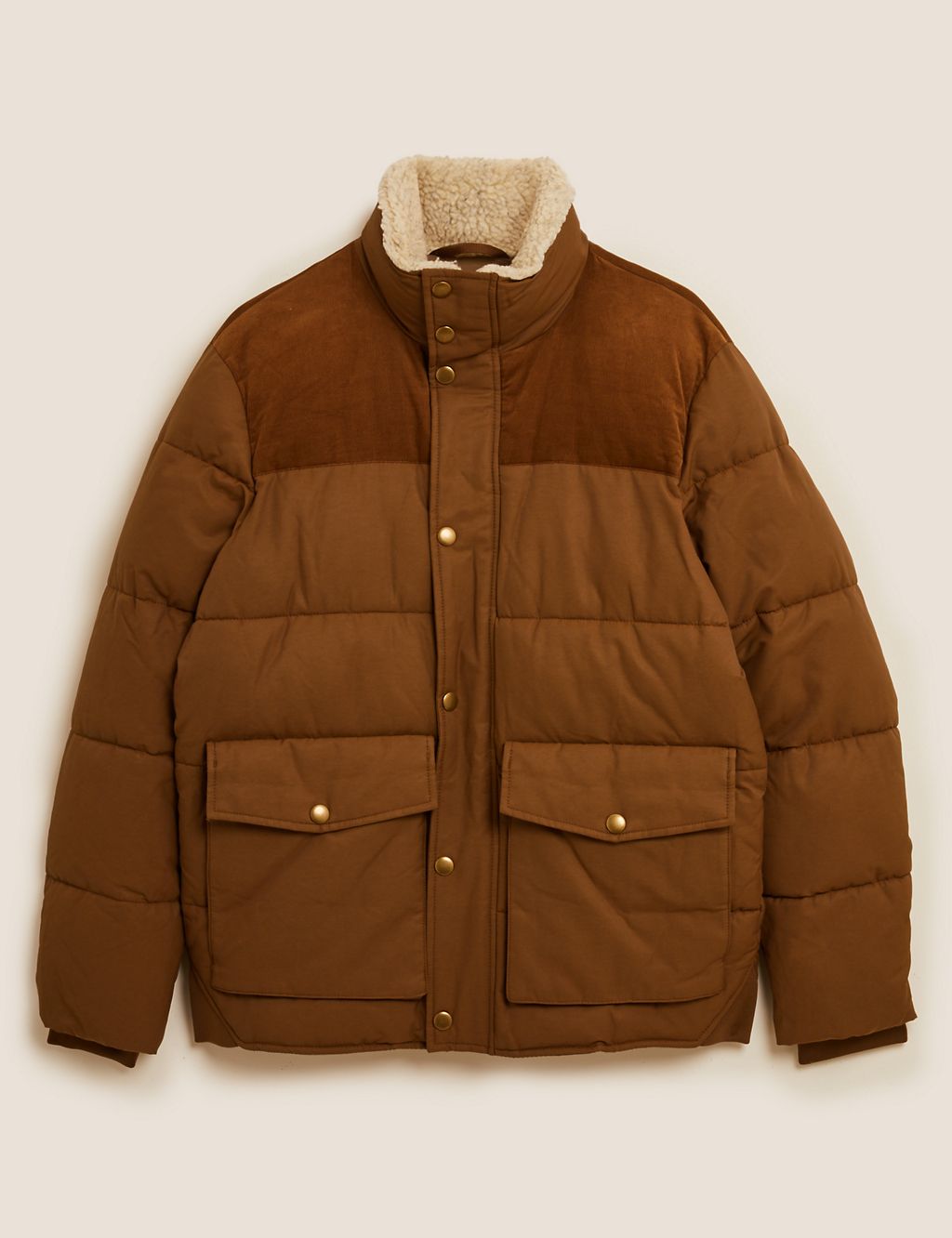 Borg Lined Puffer Jacket with Stormwear™ 1 of 8
