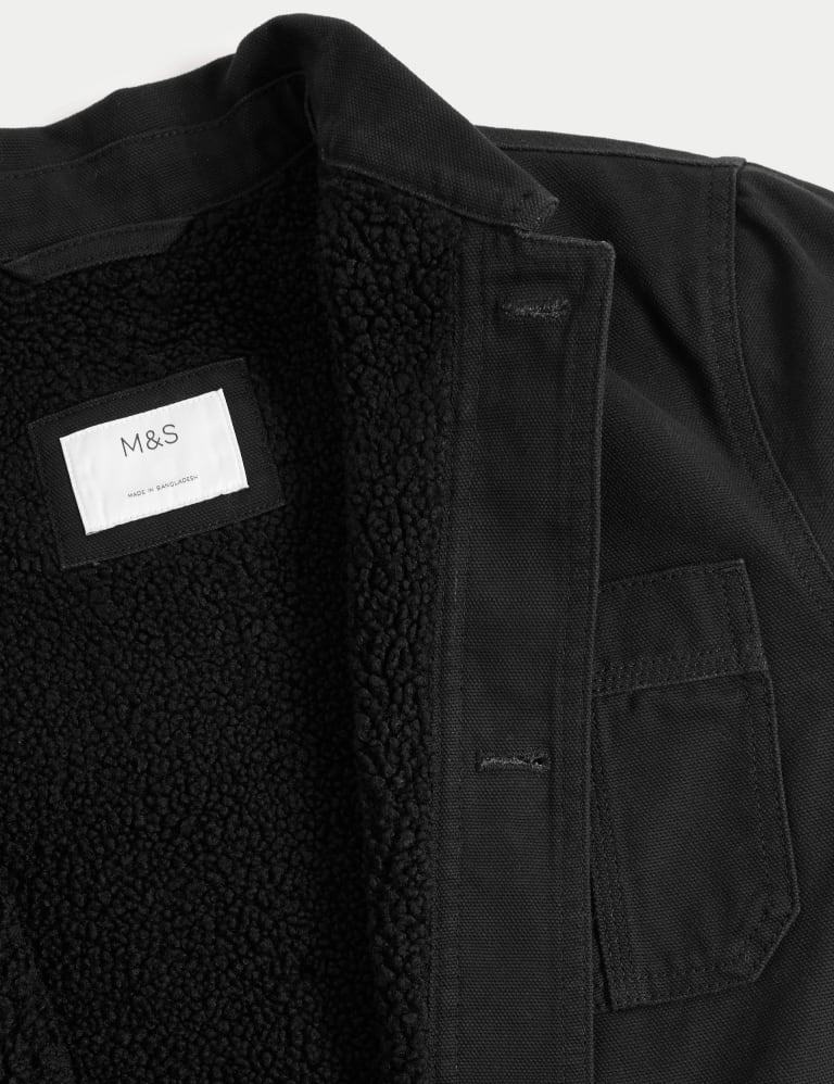 Borg Lined Pure Cotton Chore Jacket