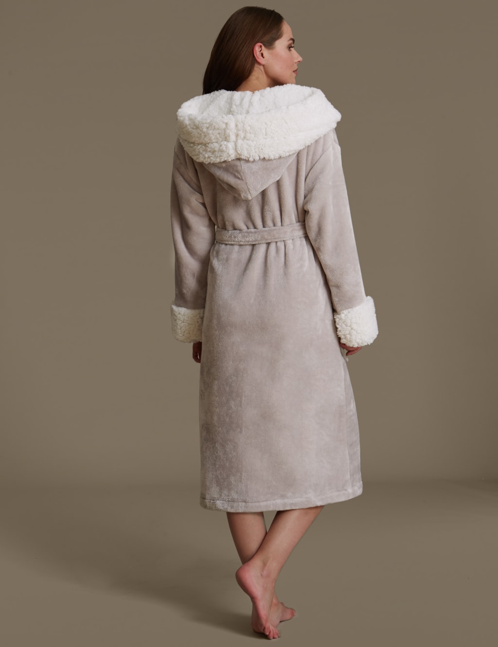 Lined Shimmer Dressing Gown M&S Collection M&S