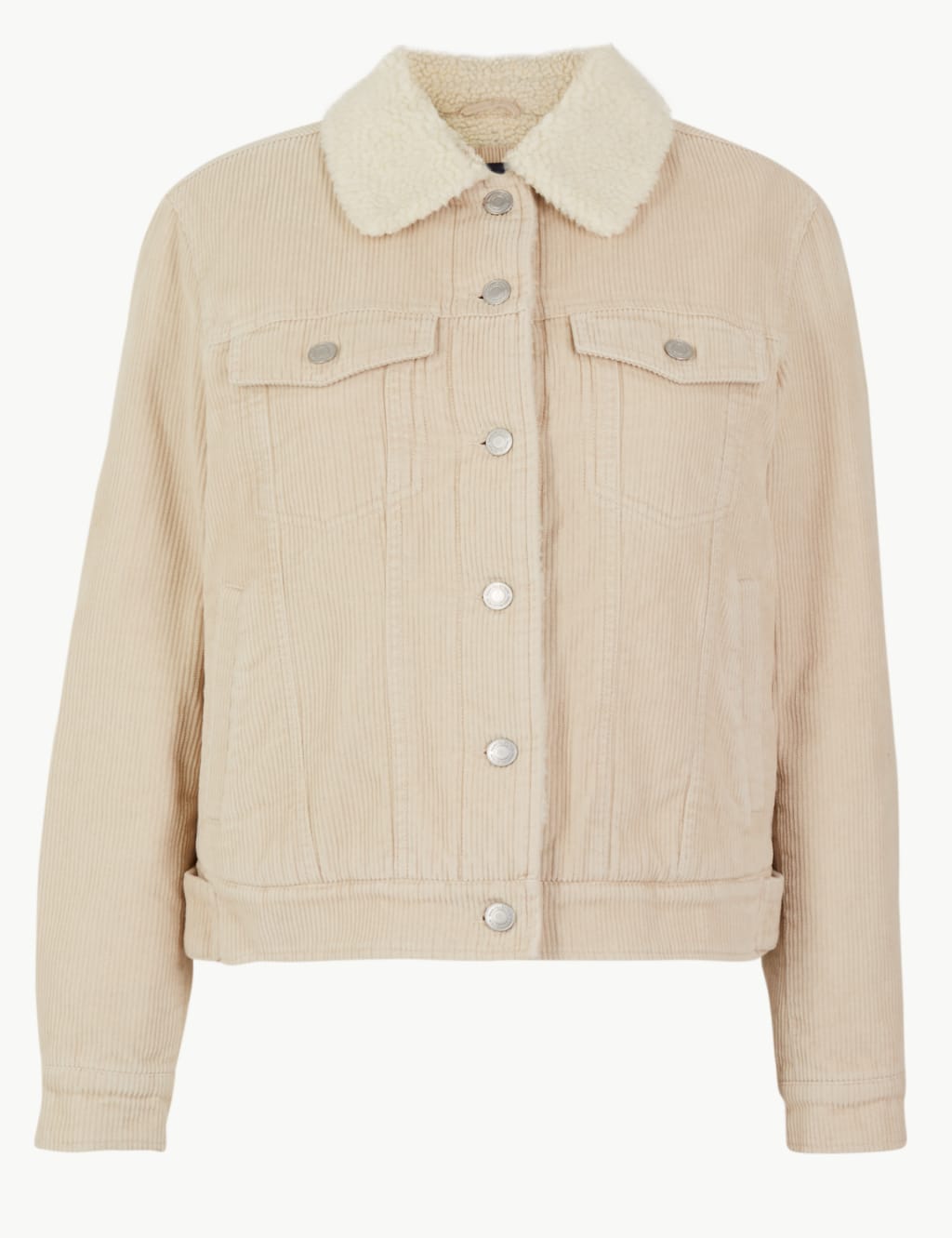 Borg Lined Short Jacket M S Collection M S