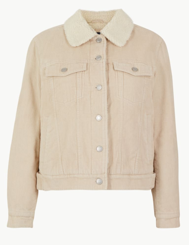 Borg Lined Short Jacket M S Collection M S