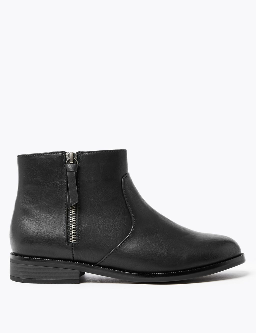 Borg Lined Side Zip Ankle Boots 1 of 5