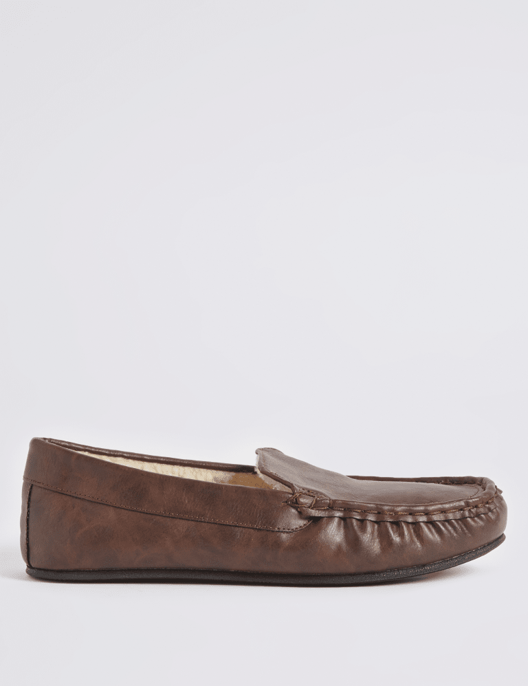 Borg Moccasin Slippers with Thinsulate™ 2 of 6