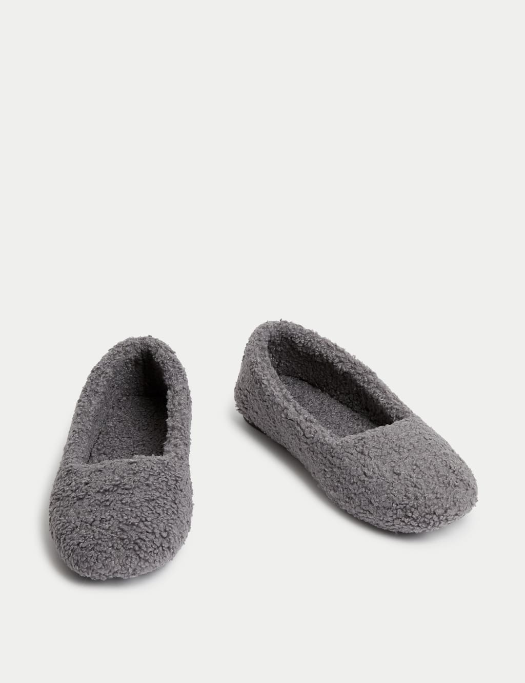 Borg Square Toe Ballerina Slippers 1 of 3