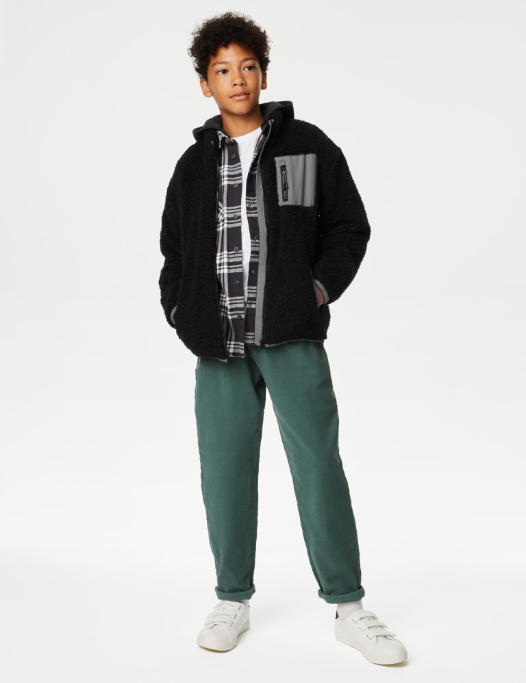 Borg Zip Through Fleece Jacket (6-16 Yrs)