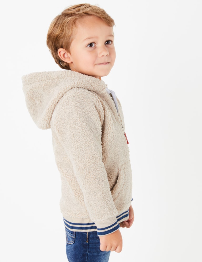 Borg zip 2025 through hoodie