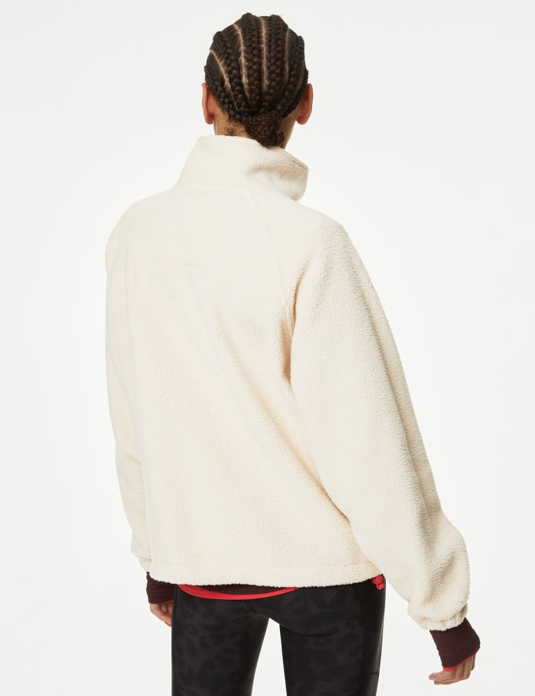 Borg zip up jacket shop