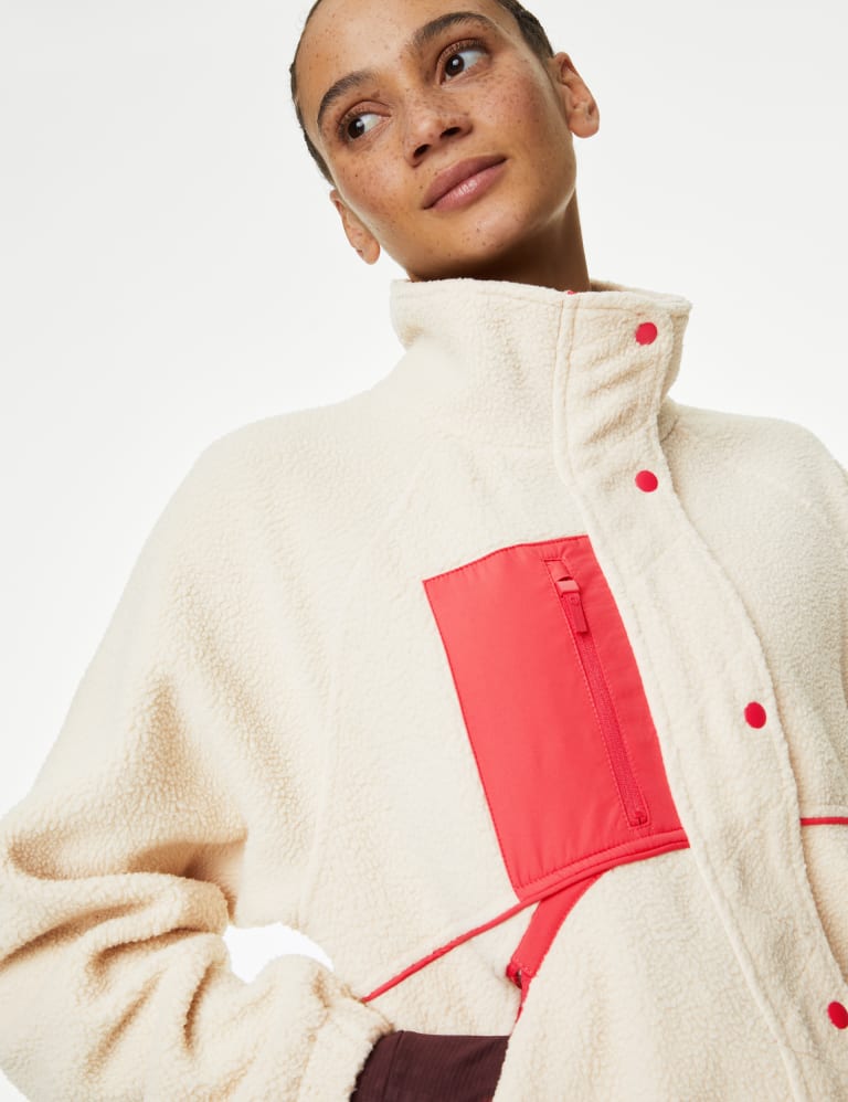 Cropped borg jumper store