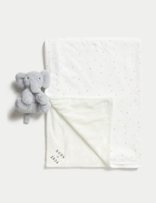 Born In 2024 Soft Toy & Blanket Gift Set Image 2 of 3