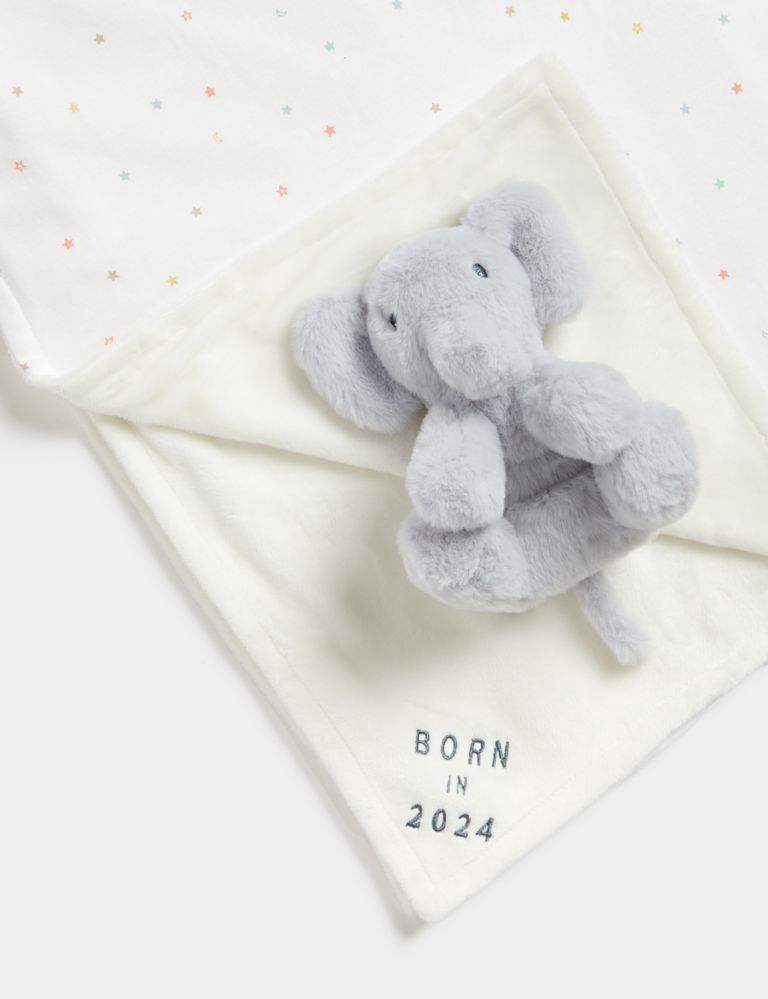 Born In 2024 Soft Toy & Blanket Gift Set 3 of 3