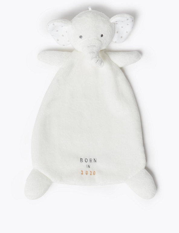 Born in 2020 Embroidery Elephant Comforter Image 1 of 1
