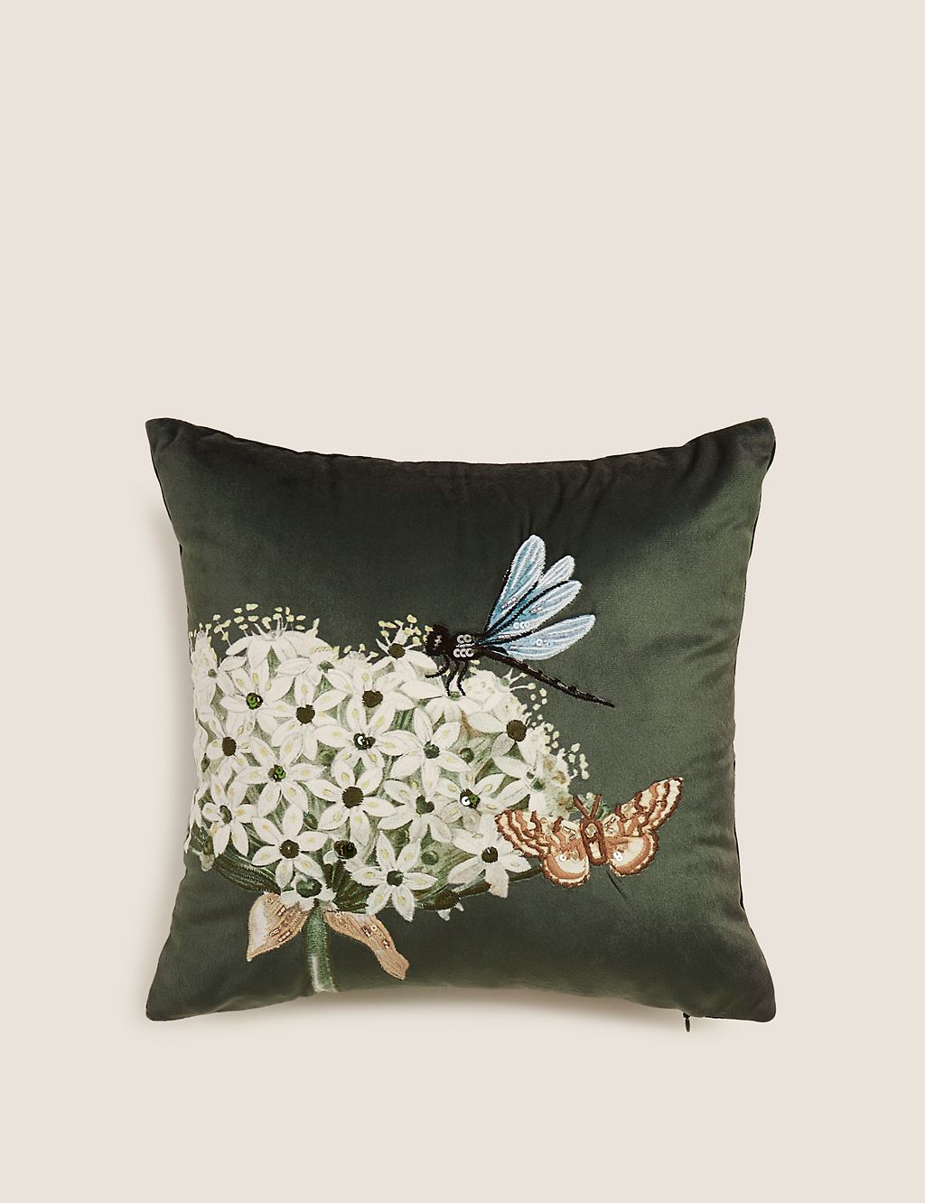 Botanical Small Embroidered Cushion 3 of 5
