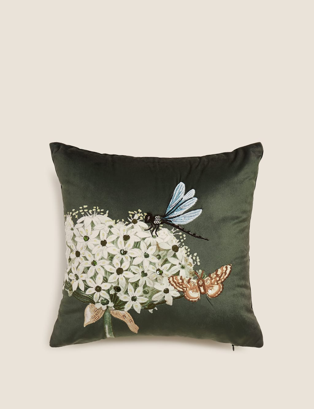 Small embroidered pillow sales