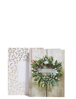 Both Of You Wreath Christmas Card Image 2 of 3
