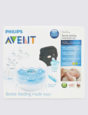 avent bottle feeding essentials set